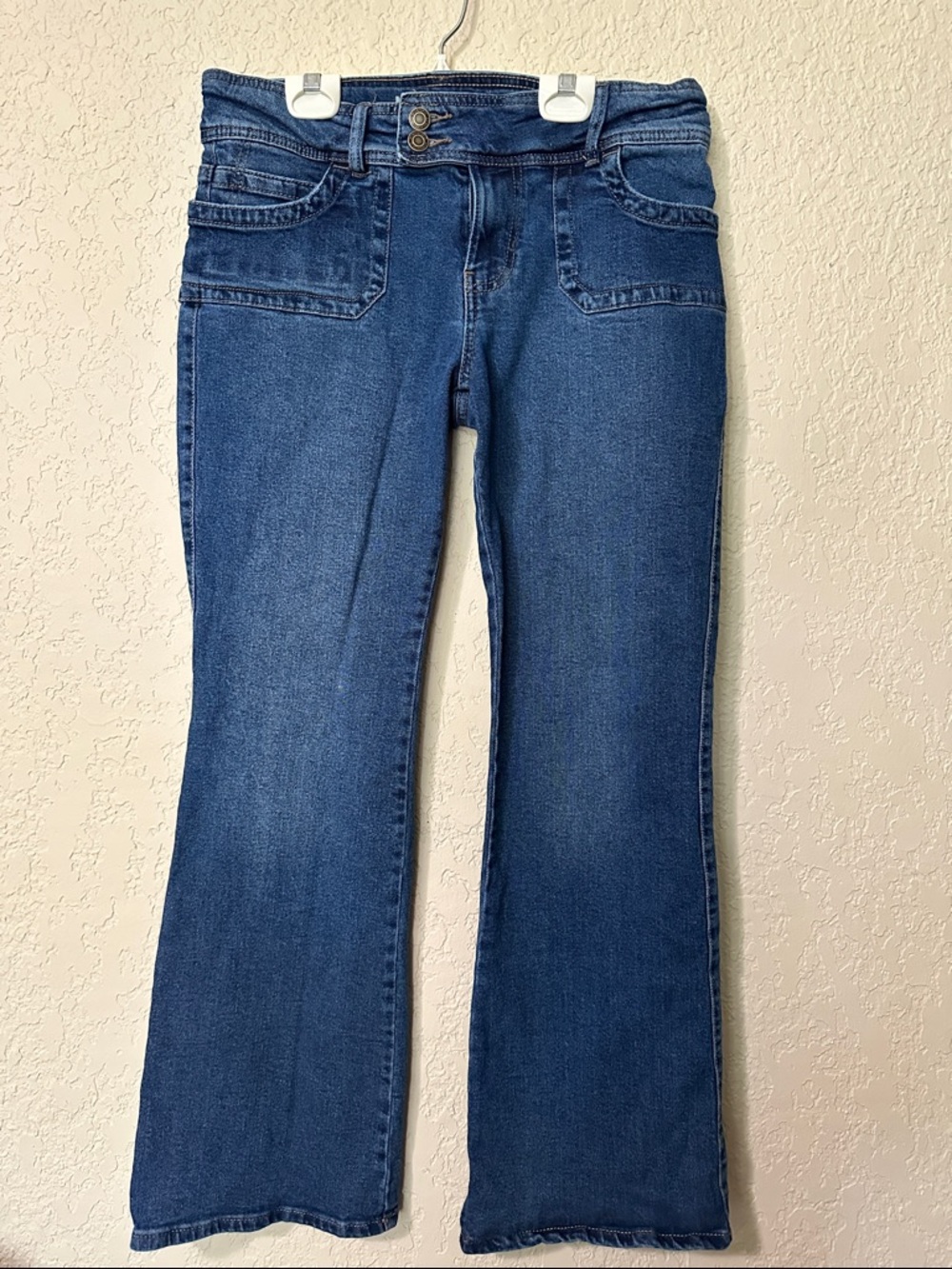 No Boundaries Classic Women's Blue Denim Jeans Flair Leg S8